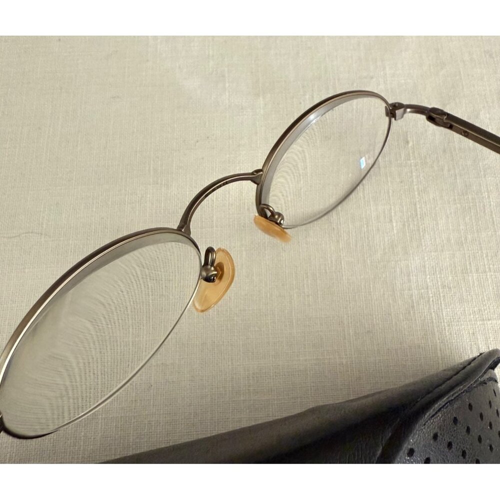 Y2K Polo Ralph Lauren Classic 202 Oval Eyeglass Frames with Case Italy Metal - Picture 7 of 9